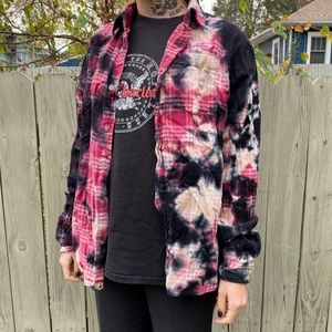 tie dye flannel